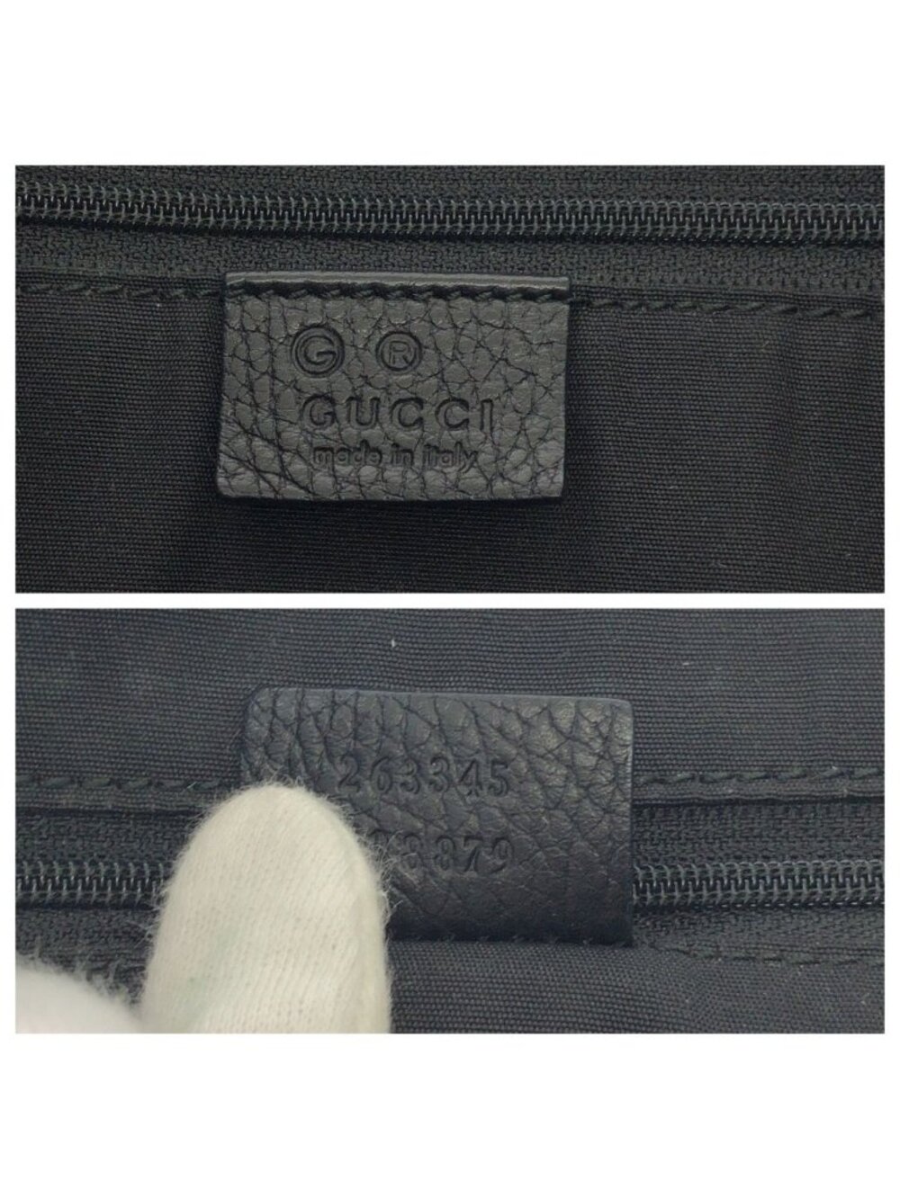Gucci Black Gold Nylon Tote - Picture 4 of 9